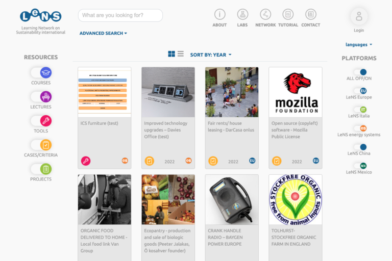 Access LeNS website